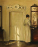 Innentableau mit einer Frau beim Teetrinken - Carl Vilhelm Holsøe — Ansicht des Kunstwerks