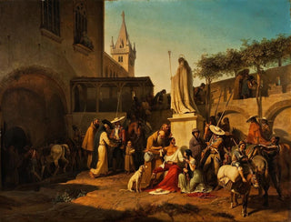Carl Von Heideck - Scene From The Defence Of A Spanish Town During A Guerrilla War.webp
