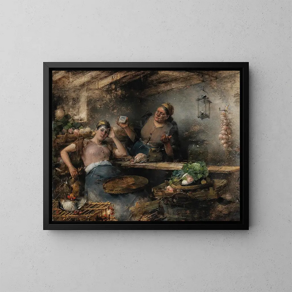 Verloren im Denken - Carl von Merode — gerahmtes Bild an der Wand