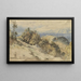 Sonne und Regen in der Serpentara bei Olevano - Carl Wilhelm Müller — gerahmtes Bild an der Wand