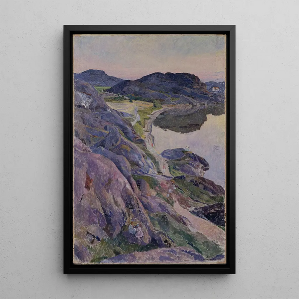 La route de Bgevik - Carl Wilhelmson — gerahmtes Bild an der Wand