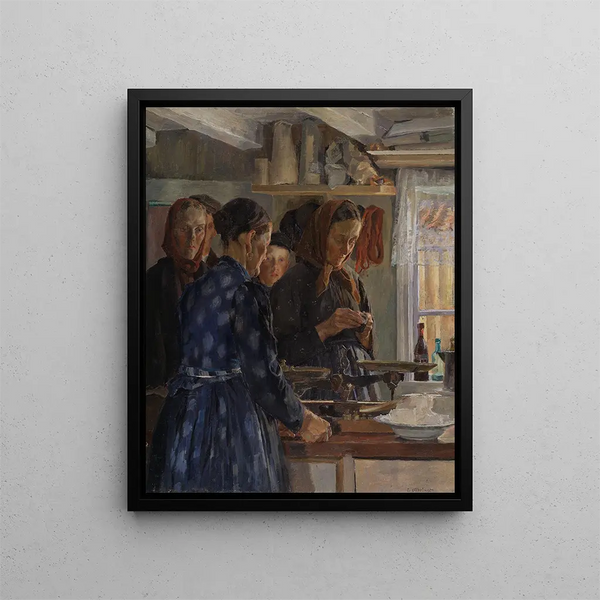 La boutique du village - Carl Wilhelmson — gerahmtes Bild an der Wand