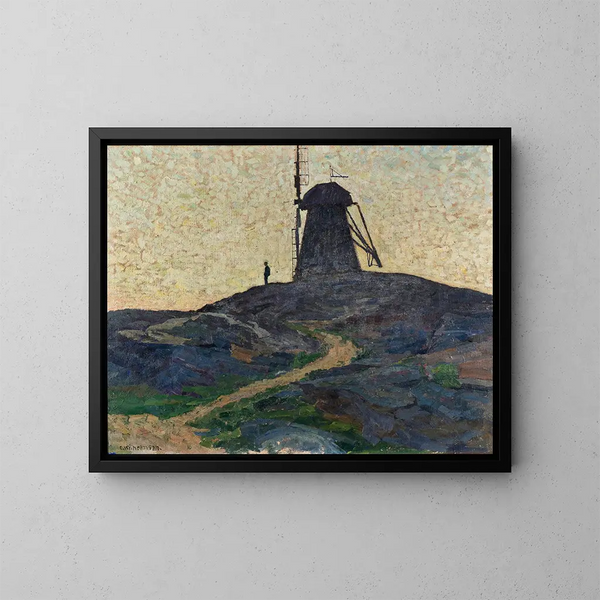 Der Windmühle - Carl Wilhelmson — gerahmtes Bild an der Wand
