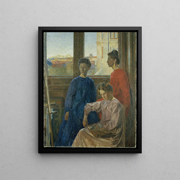 Frauen Maler - Carl Wilhelmson — gerahmtes Bild an der Wand