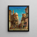 Szenen aus der Straße an der Kaï Bey Moschee in Kairo - Carl Wuttke — gerahmtes Bild an der Wand