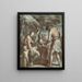 Adam und Eva mit Kain und Abel - Carlo Alberto Baratta — gerahmtes Bild an der Wand