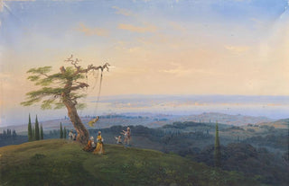 Carlo Bossoli - Abendliches Vergngen vor den Toren Konstantinopels.webp