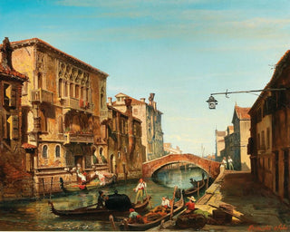 Carlo Brioschi - Venice a view of the Palazzo del Cammello at the Cannaregio.webp