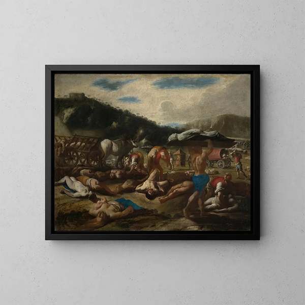 La Peste de 1656 - Carlo Coppola — gerahmtes Bild an der Wand