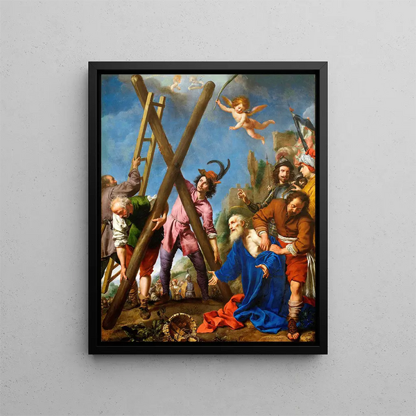 Saint André betet vor seinem Märtyrertod - Carlo Dolci — gerahmtes Bild an der Wand