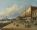 Venedig, Blick auf die Riva degli Schiavoni in Richtung der Dogana und Santa Maria della Salute - Carlo Grubacs — Ansicht des Kunstwerks