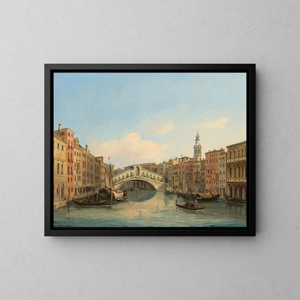 Le pont du Rialto - Carlo Grubacs — gerahmtes Bild an der Wand