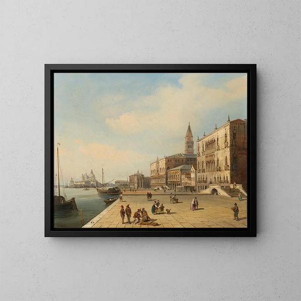 Venedig, Riva degli Schiavoni - Carlo Grubacs — gerahmtes Bild an der Wand
