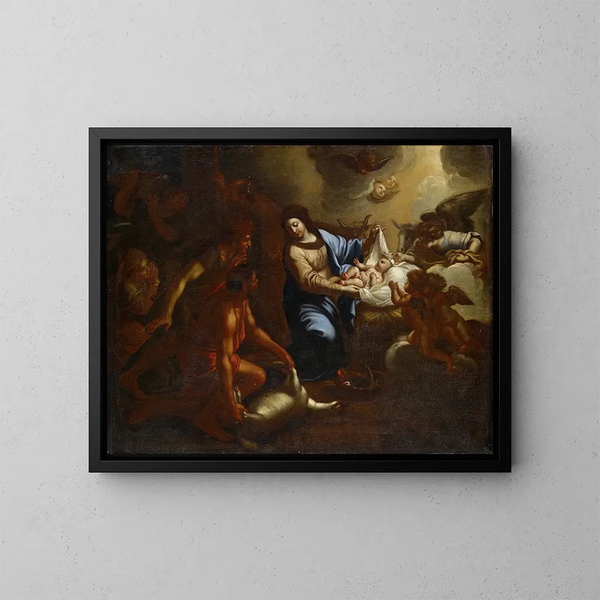 Anbetung der Hirten - Carlo Maratti — gerahmtes Bild an der Wand