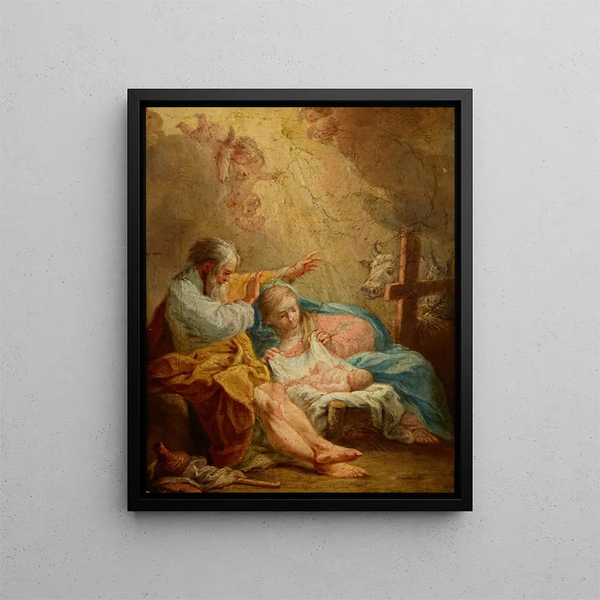 Nativité - Carlo Maratti — gerahmtes Bild an der Wand