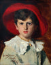 L'enfant au chapeau rouge Michel Feydeau fils de Georges - Carolus-Duran — Ansicht des Kunstwerks