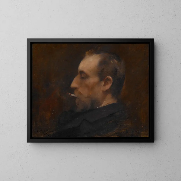 Portrait eines Mannes - Carolus-Duran — gerahmtes Bild an der Wand