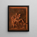 Nymphe endormie entendue par deux satyres - Caspar Franz Sambach — gerahmtes Bild an der Wand