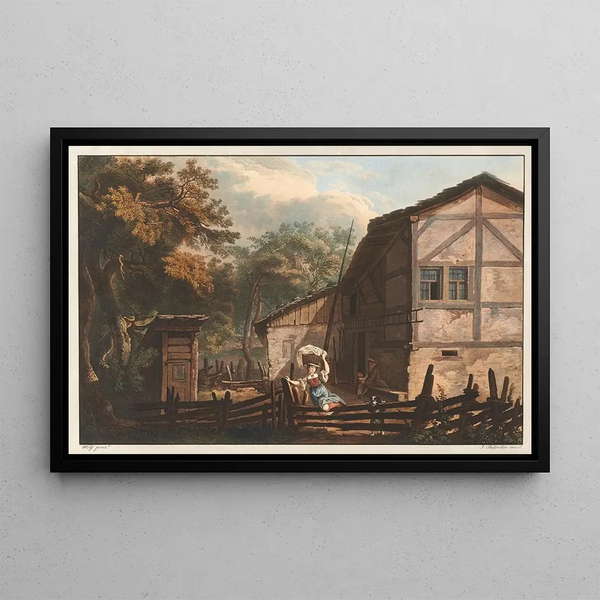 La Clôture - Caspar Wolf — gerahmtes Bild an der Wand