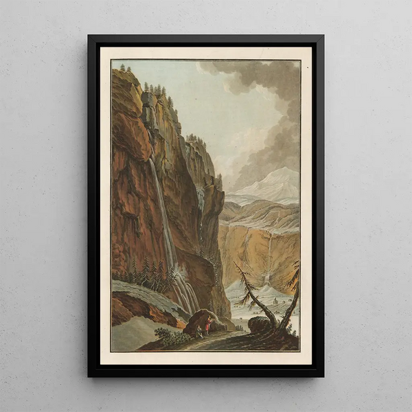Vue du SchildWaldBach prise en hiver - Caspar Wolf — gerahmtes Bild an der Wand