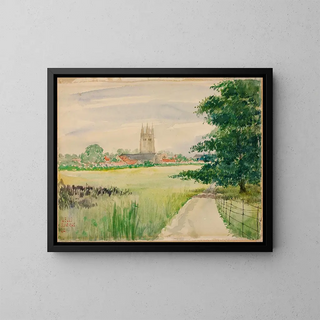Kathedrale von Wells, England - Cass Gilbert — gerahmtes Bild an der Wand