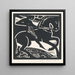 Cavalier sur un cheval - Henri Jonas — gerahmtes Bild an der Wand