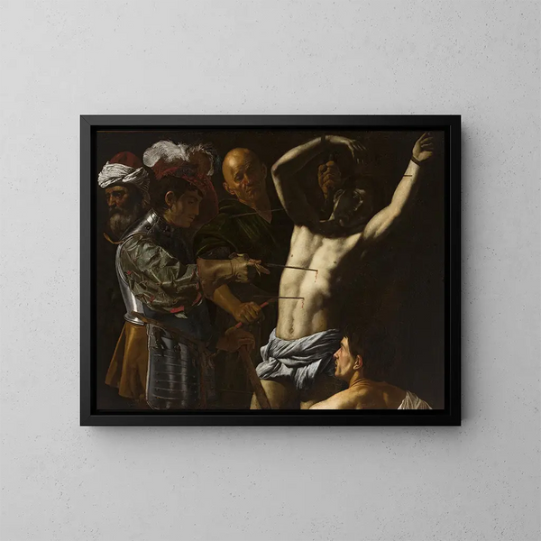 Saint Sébastien - Cecco del Caravaggio — gerahmtes Bild an der Wand