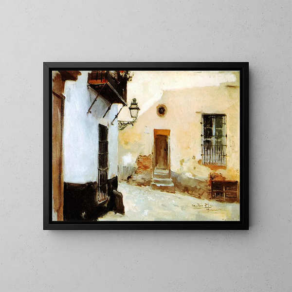 Ein Ecke von Granada - Cecilio Pla y Gallardo — gerahmtes Bild an der Wand