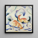 Hirsch im Schnee - Franz Marc — gerahmtes Bild an der Wand