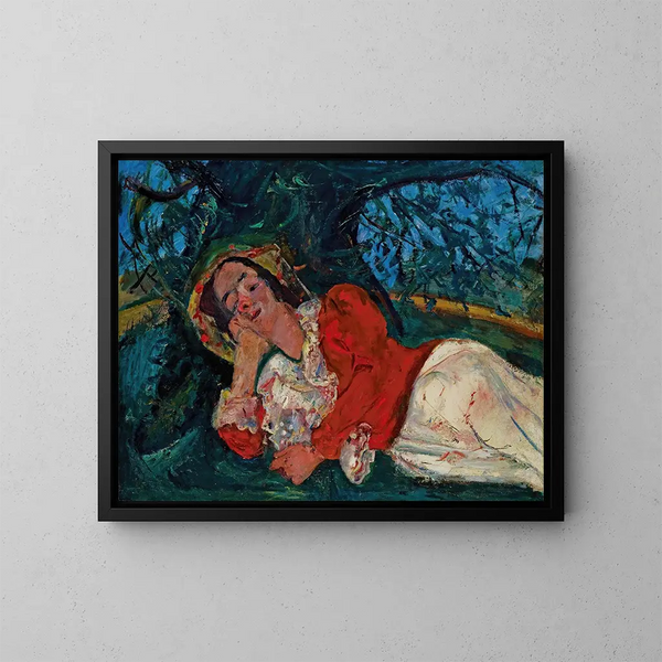 La sieste - Chaïm Soutine — gerahmtes Bild an der Wand