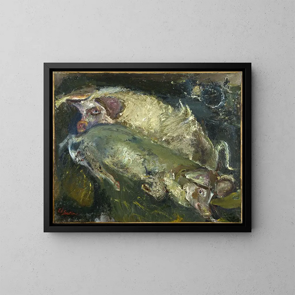 Die Schweine - Chaïm Soutine — gerahmtes Bild an der Wand