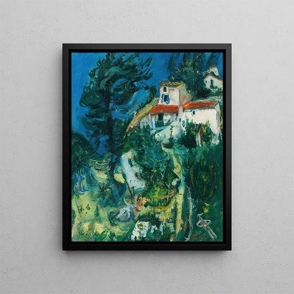 Landschaft von Cagnes - Chaïm Soutine — gerahmtes Bild an der Wand