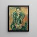 Frau sitzend - Chaïm Soutine — gerahmtes Bild an der Wand
