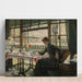 Reproduktion des Gemäldes Schlafzimmer mit Blick auf den Hafen - James Tissot
