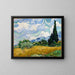 Reproduktion des Gemäldes Weizenfeld mit Zypressen - Vincent van Gogh
