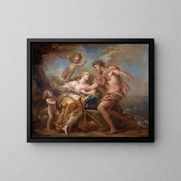 Bacchus und Ariane - Charles André van Loo — gerahmtes Bild an der Wand
