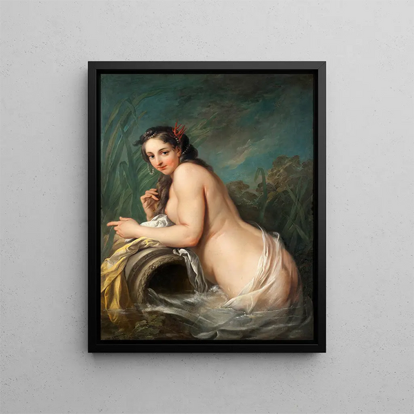 Naïade - Charles André van Loo — gerahmtes Bild an der Wand
