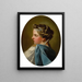 Portrait einer Dame - Charles André van Loo — gerahmtes Bild an der Wand
