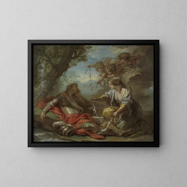 Rinaldo und Armide - Charles André van Loo — gerahmtes Bild an der Wand