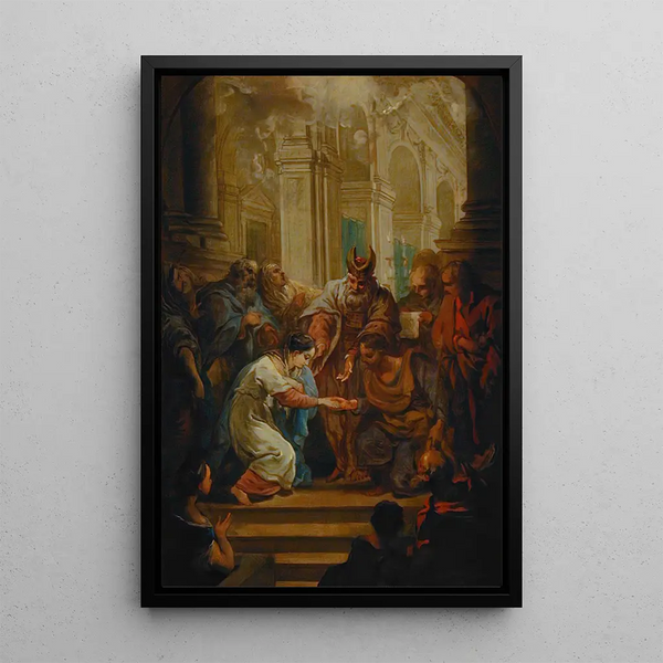 Le mariage de la Vierge - Charles André van Loo — gerahmtes Bild an der Wand