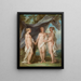 Die drei Grazien - Charles André van Loo — gerahmtes Bild an der Wand