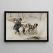 Piqueur et sa meute dans la neige - Charles-Olivier de Penne — gerahmtes Bild an der Wand