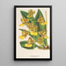 Oncidium bicallosum - Charles Antoine Lemaire — gerahmtes Bild an der Wand
