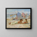 Spielen am Strand - Charles Atamian — gerahmtes Bild an der Wand