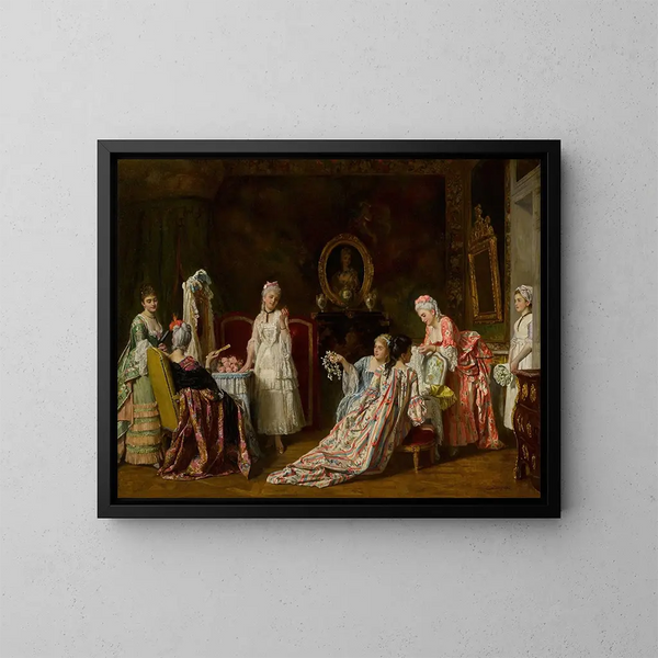 La guirlande de fleurs - Charles Baugniet — gerahmtes Bild an der Wand