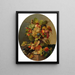 Stillleben mit Blumen und Früchten - Charles Baum — gerahmtes Bild an der Wand