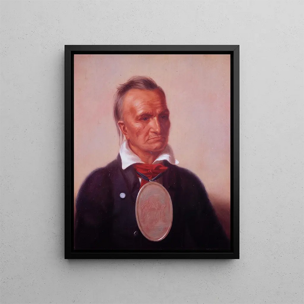 Sagoyewatha, bekannt unter dem Namen Red Jacket - Charles Bird King — gerahmtes Bild an der Wand