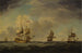Ein englisches Flaggschiff unter Segeln leicht bei moderater Brise - Charles Brooking — Ansicht des Kunstwerks