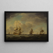 Ein englisches Flaggschiff unter Segeln leicht bei moderater Brise - Charles Brooking — gerahmtes Bild an der Wand