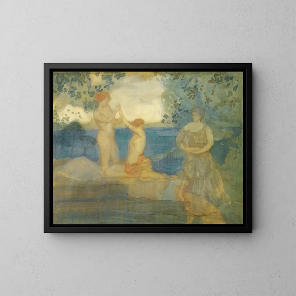 Im Land der Träume oder Magnolien - Charles Conder — gerahmtes Bild an der Wand